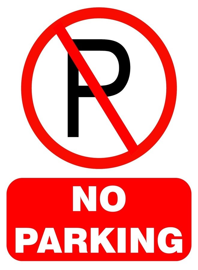 Green Panda®-No Parking Sign Board | Size:-12x9in | Glossy Laminated.Thick Fiber Sheet - Image 1