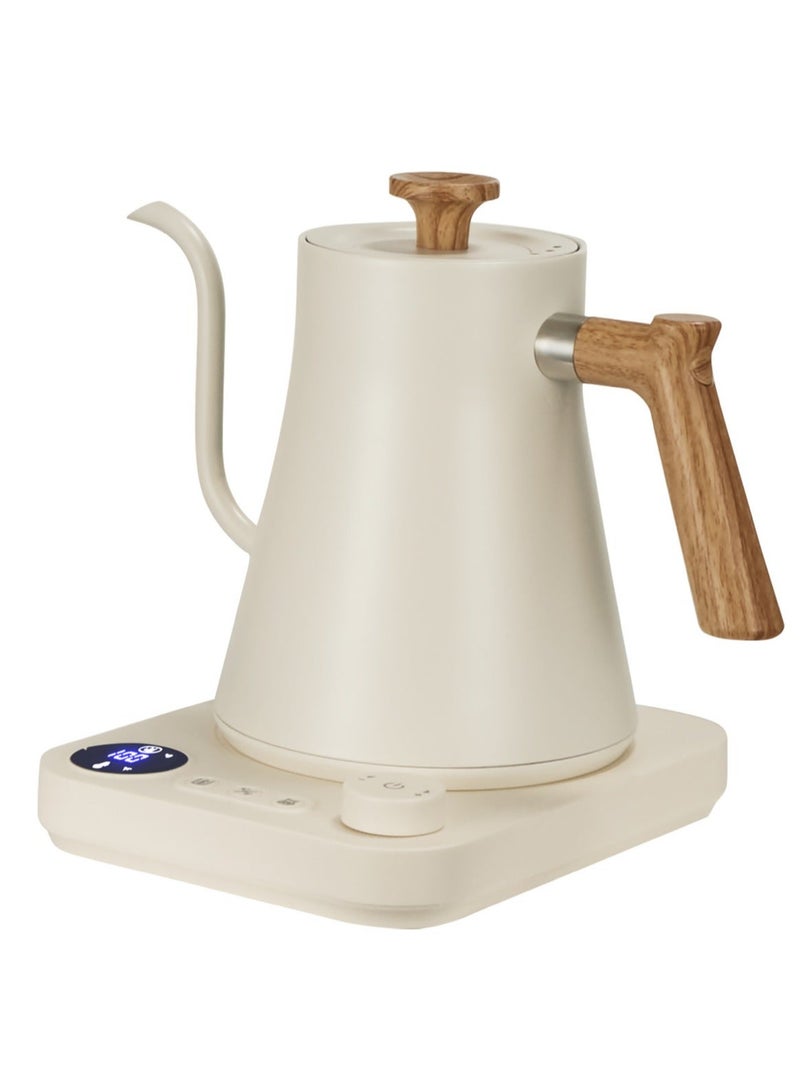 ET-LIFE Electric Gooseneck Kettle 900ML 1200W Water Kettle for Pour-over Coffee & Tea, 304 Stainless Steel Coffee and Tea Pot, Constant Temperature Coffee Kettle - Image 5