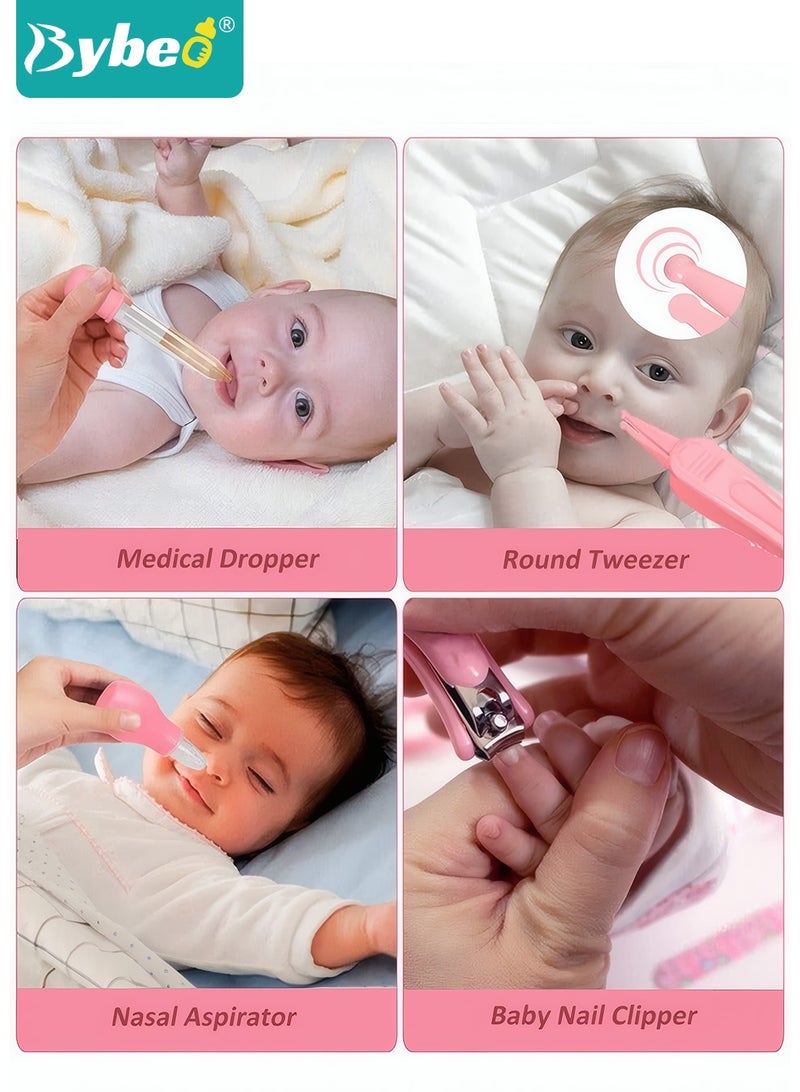 بيبو مجموعة العناية بالطفل 20 في 1 للعناية الصحية والعناية به، مجموعة قص أظافر كهربائية للأطفال، مجموعة العناية الصحية لحديثي الولادة والأطفال الصغار والأولاد والبنات من عمر 0 ​​إلى 3 سنوات، أدوات أساسية للعناية بالطفل حديث الولادة للمنزل والسفر - Image 5