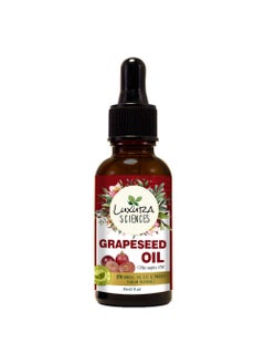 Luxura Sciences Organic Grapeseed Oil | Hair, Body & Face Moisturizer | Helps Reduce Wrinkles, Stretch Marks | Hydrates Dry Skin & Enhances Hair Growth | Cold-Pressed | 1.01 Fl Oz (30ml) 