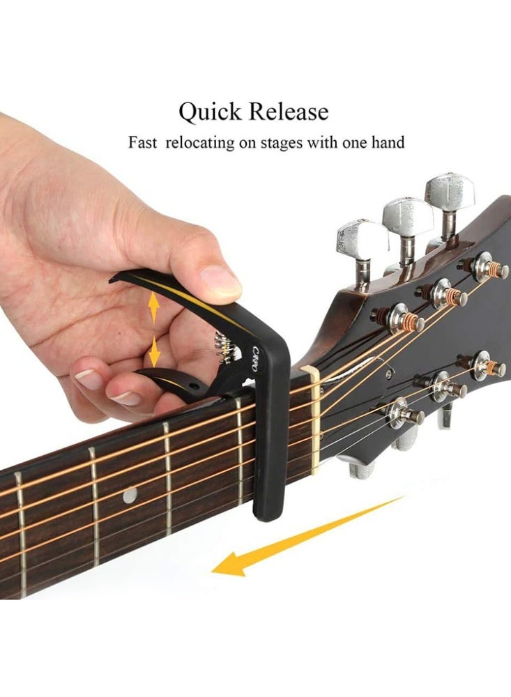 Generic Portable guitar tuning clip with Pick's lightweight metal design, ergonomic and durable, making it an ideal choice for musicians  - Image 2