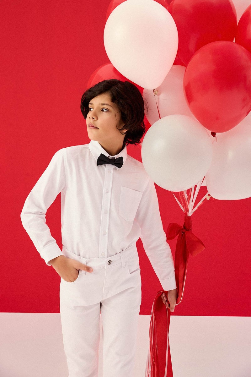 DeFacto White Boy Regular Fit Long Sleeve Shirt Casual - Image 1