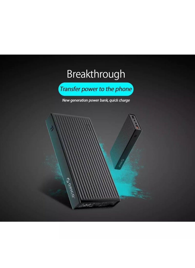 Orico - K10000 Power Bank 10000mAh 18W  2x USB-A, 1x Type-C and 1x Micro B - Image 1