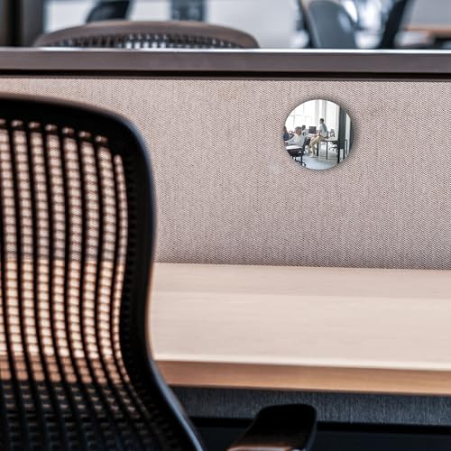 Aogigigio 2pcs Desk Mirror Office Cubicle - Adjustable Rear View Computer Monitor Small Removable Mirror to See Behind You for Work Accessories, 2inch - Image 5