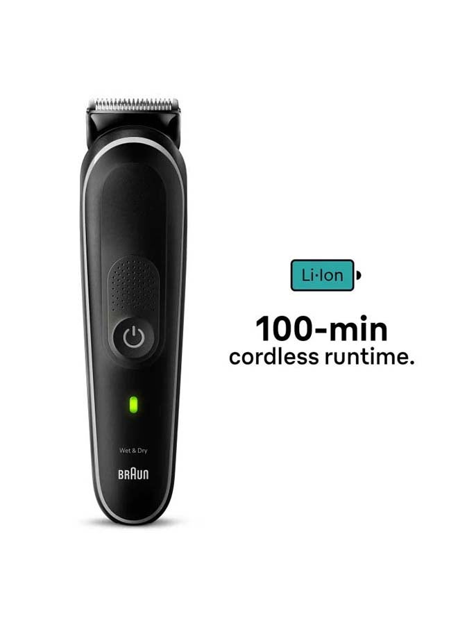 BRAUN 9-in-1 Style Kit 5 Beard, Body, Ear And Nose. With 100-min Runtime, Pouch MGK5420 Grey - Image 2