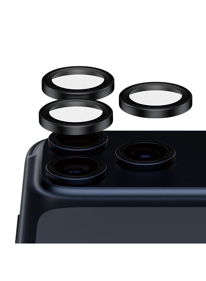 PanzerGlass iPhone 17 Pro Max / 17 Pro / 16 Pro Max / 16 Pro Camera Lens Protector Hoops, Ceramic Rings w/ Ultra High Clarity, Anti-Scratch Anti-Fingerprint, Easy Install, Black - Image 1