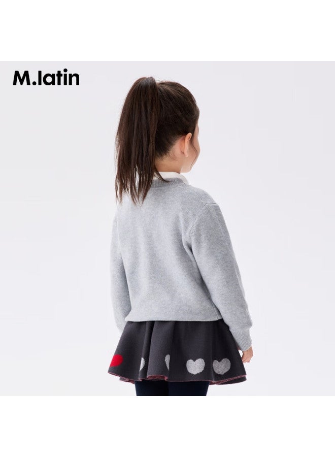 M.latin Kids Sweater  Spring New Girls Toddler Heart Polka Dot Cardigan - Image 1