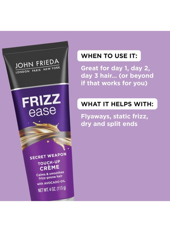 John Frieda John Frieda Frizz Ease Secret Weapon Touch-Up Crème, Smoothing Cream for Flyaways, Frizz-Free & Split Ends, Infused with Avocado Oil to Seal in Moisture and Eliminate Flyaways, 4 Oz, Pack of 2  - Image 4