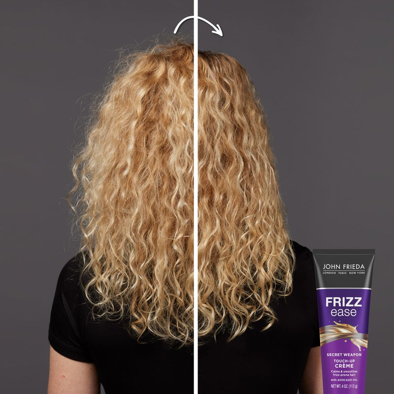 John Frieda Frizz Ease Secret Weapon Touch-Up CrÃ¨me, Smoothing Cream for Flyaways, Frizz-Free & Split Ends, Infused with Avocado Oil to Seal in Moisture and Eliminate Flyaways, 4 Oz, Pack of 2 - Image 4