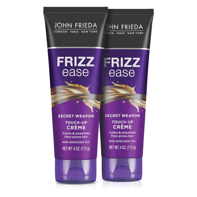 John Frieda Frizz Ease Secret Weapon Touch-Up CrÃ¨me, Smoothing Cream for Flyaways, Frizz-Free & Split Ends, Infused with Avocado Oil to Seal in Moisture and Eliminate Flyaways, 4 Oz, Pack of 2 - Image 1