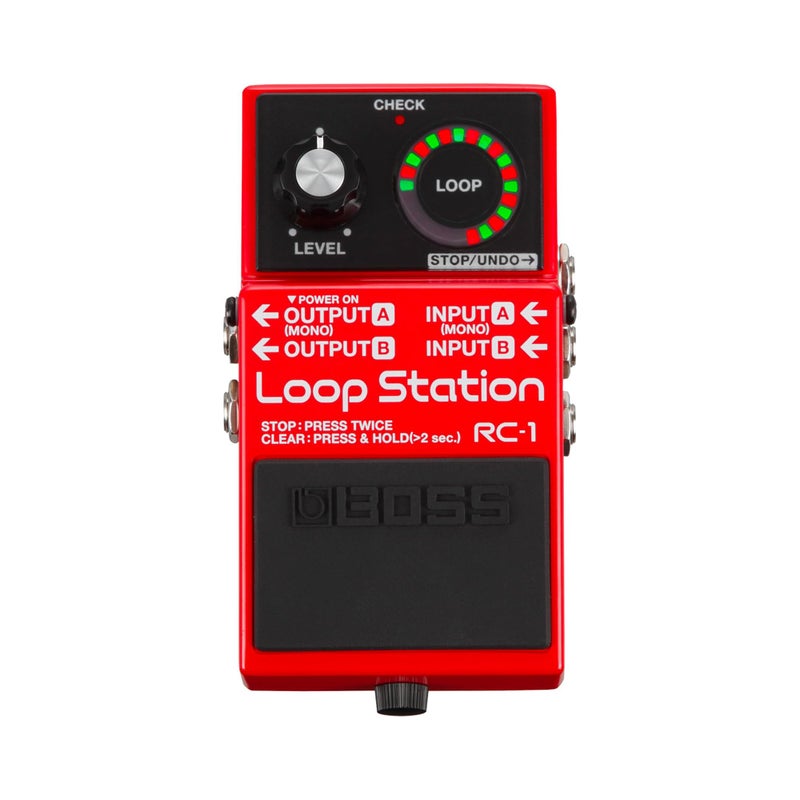 BOSS RC-1 Loop Station Pedal | Industry Standard Simple Looper for Guitar, Bass, Keyboards & More | 24-Segment LED Indicator | 12 Minutes of Record Time | Record, Playback, Overdub, Undo & Redo Loops - Image 1