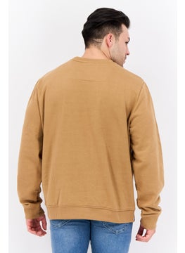 Threadbare Men Crew Neck Embroidered Long Sleeves Sweatshirt, Brown  - Image 3