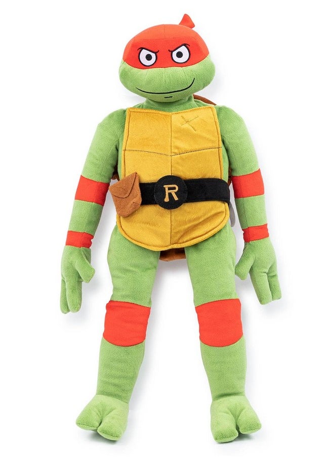 Jay Franco - Nickelodeon Teenage Mutant Ninja Turtles Raphael Plush Pillow Buddy Super Soft Stuffed Character Pillow Polyester Microfiber 26 Inches - Image 1
