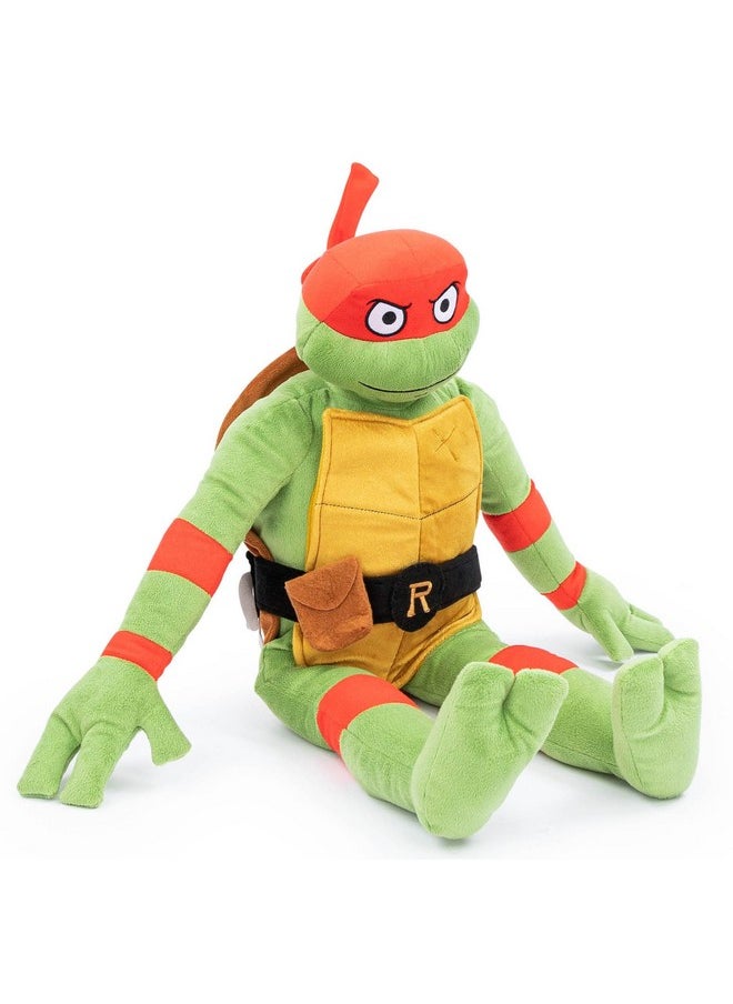 Jay Franco - Nickelodeon Teenage Mutant Ninja Turtles Raphael Plush Pillow Buddy Super Soft Stuffed Character Pillow Polyester Microfiber 26 Inches - Image 1