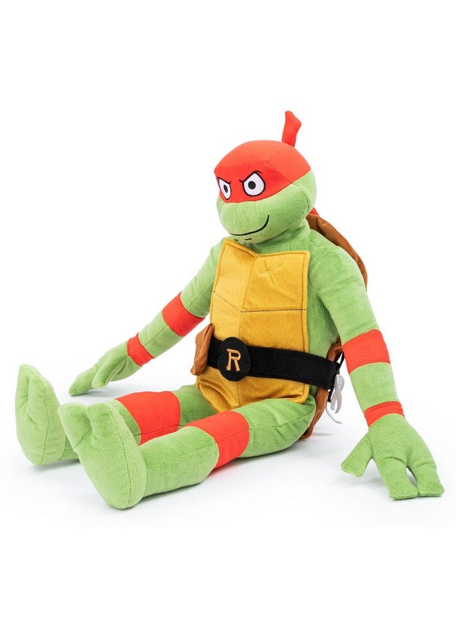 Jay Franco - Nickelodeon Teenage Mutant Ninja Turtles Raphael Plush Pillow Buddy Super Soft Stuffed Character Pillow Polyester Microfiber 26 Inches - Image 1