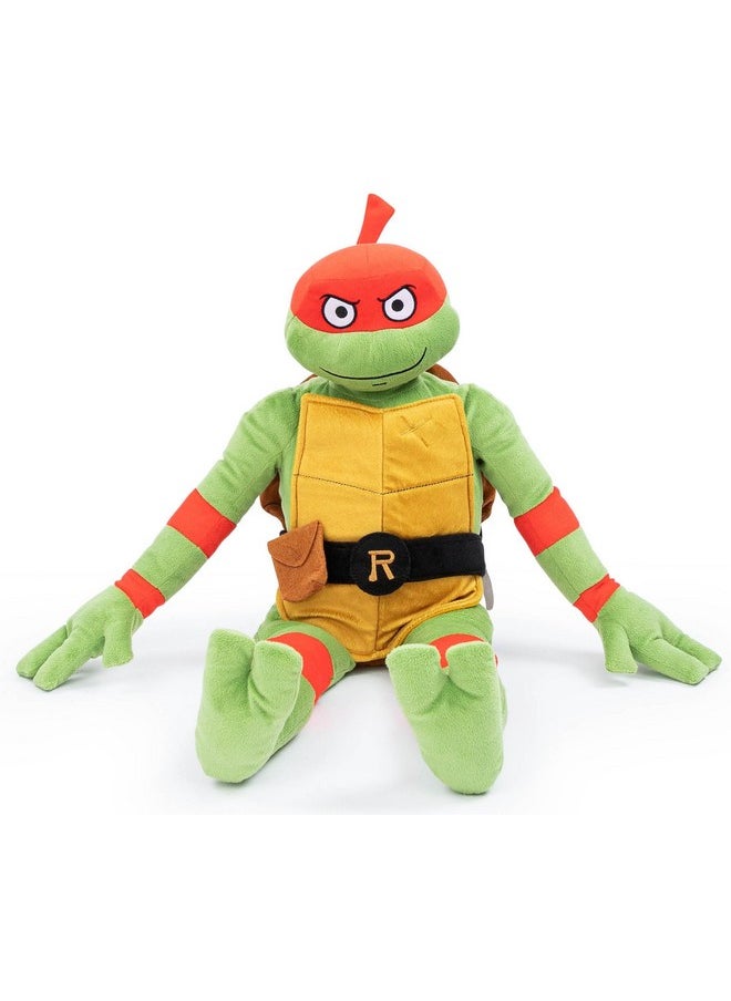 Jay Franco - Nickelodeon Teenage Mutant Ninja Turtles Raphael Plush Pillow Buddy Super Soft Stuffed Character Pillow Polyester Microfiber 26 Inches - Image 1