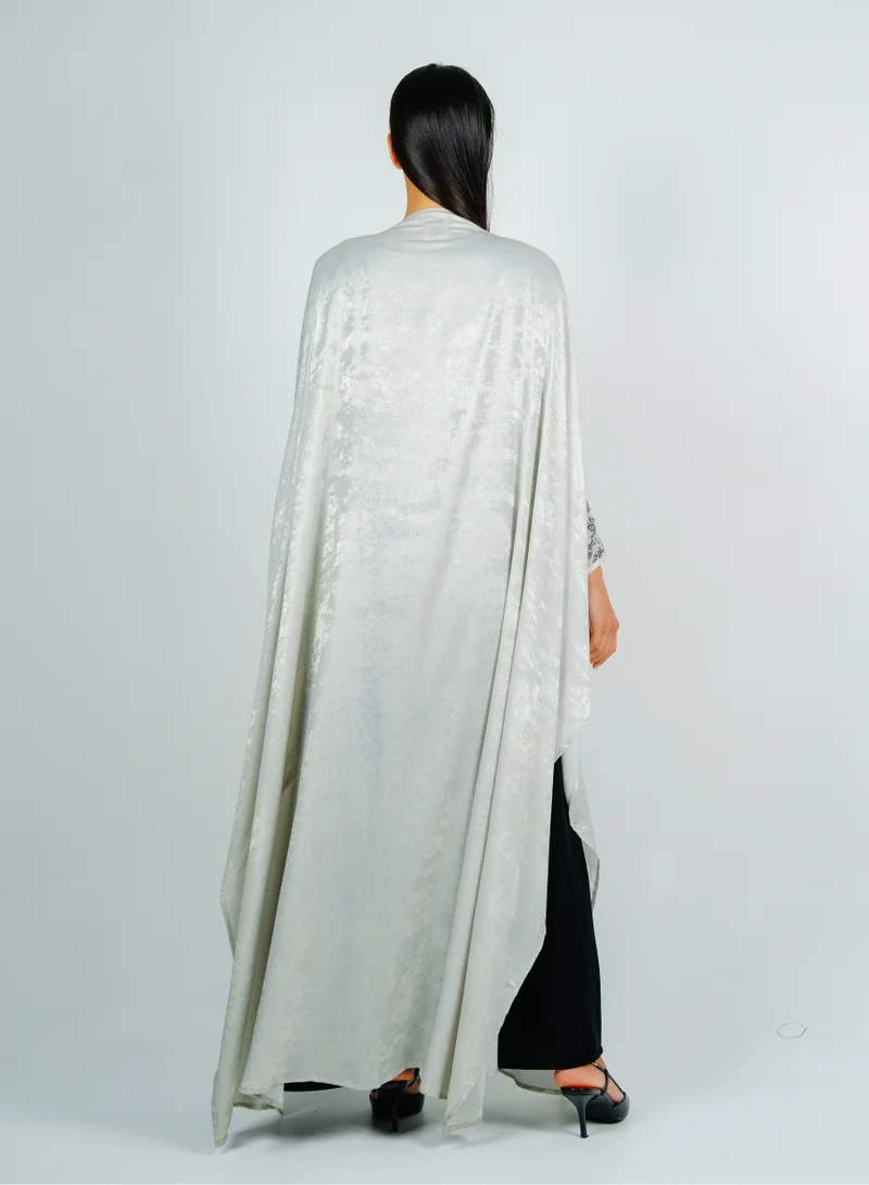 Rosette Abaya Elegant Luxury Bisht with Embroidery stones