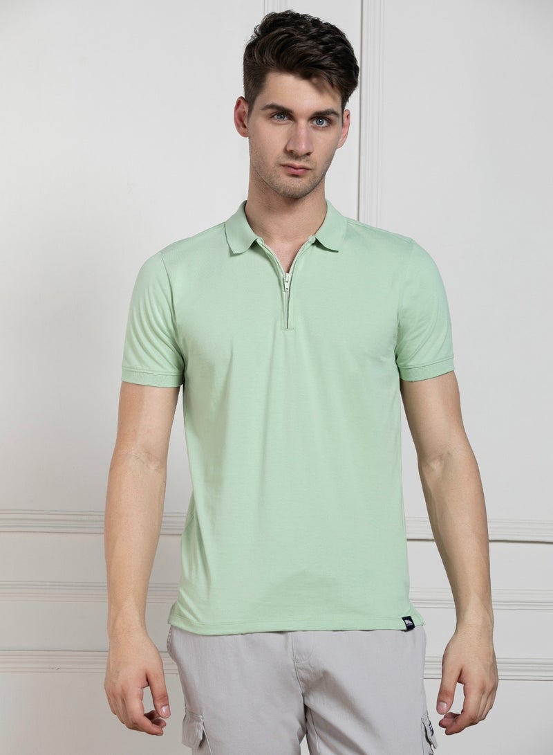 Dennis Lingo Green Jersey Polo T-Shirt for Men - Regular Fit, Stylish - Image 1