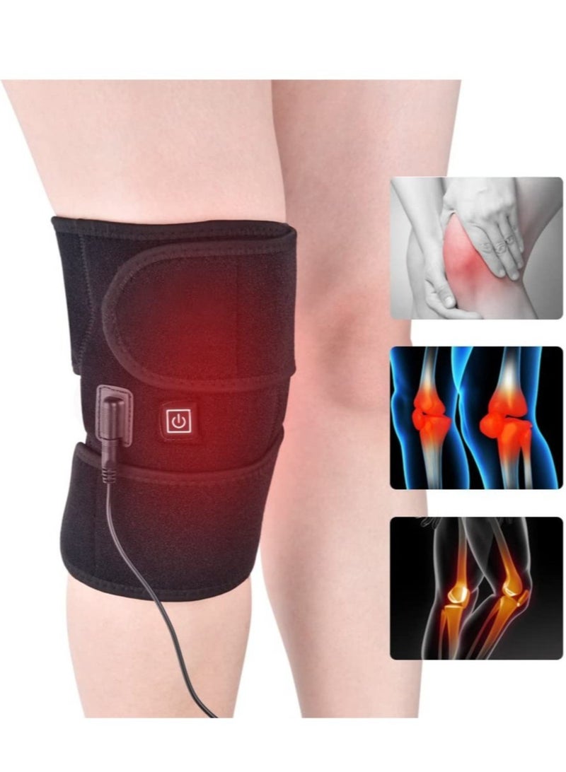 2PCS Heating Knee Pads Knee Brace Support Pads Thermal Heat Therapy Wrap Hot Compress Knee Massager for Cramps Arthritis Pain Relief - Image 1