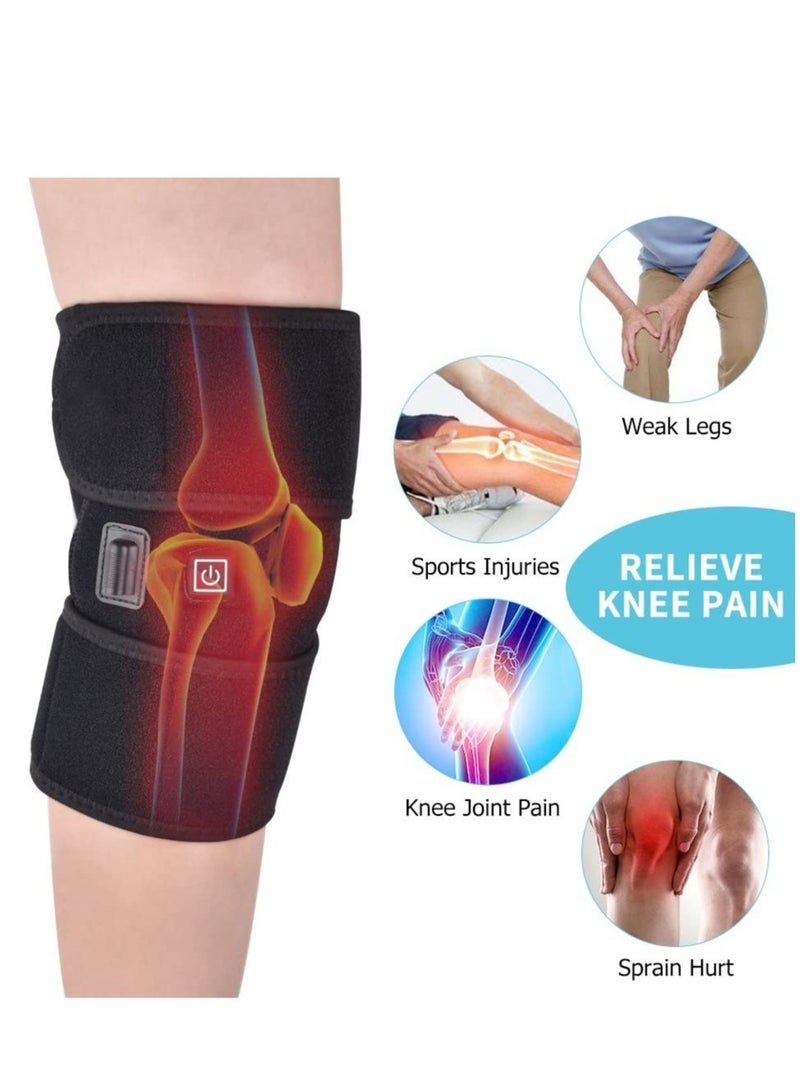 2PCS Heating Knee Pads Knee Brace Support Pads Thermal Heat Therapy Wrap Hot Compress Knee Massager for Cramps Arthritis Pain Relief - Image 2