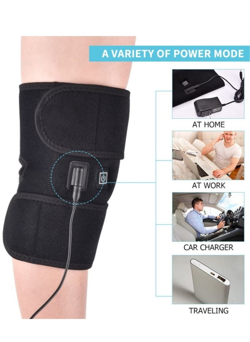2PCS Heating Knee Pads Knee Brace Support Pads Thermal Heat Therapy Wrap Hot Compress Knee Massager for Cramps Arthritis Pain Relief - Image 4