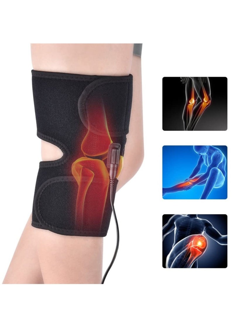 2PCS Heating Knee Pads Knee Brace Support Pads Thermal Heat Therapy Wrap Hot Compress Knee Massager for Cramps Arthritis Pain Relief - Image 3