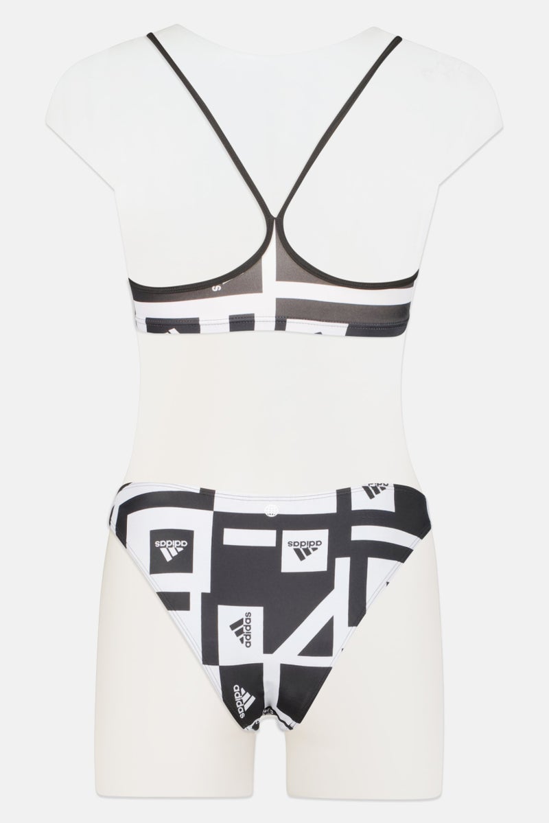 Adidas بيكيني نسائي مكون من قطعتين بشعار العلامة التجارية، متعدد الألوان - Image 2