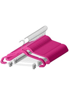 ZOBER 20 Pack Premium Velvet Skirt Hangers with metal clips  - Image 1