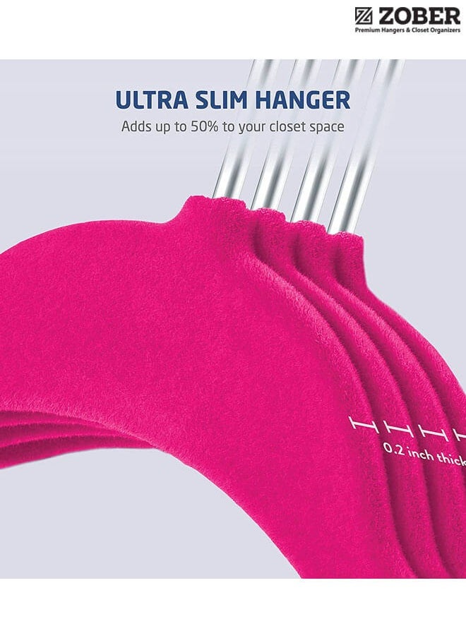 ZOBER 20 Pack Premium Velvet Skirt Hangers with metal clips  - Image 3