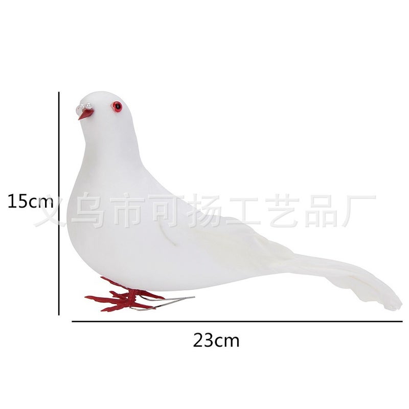 Simulation Peace Pigeon Creative Decoration Home Decoration Outdoor Pography Props Crafts Supply White Pigeon - Image 3