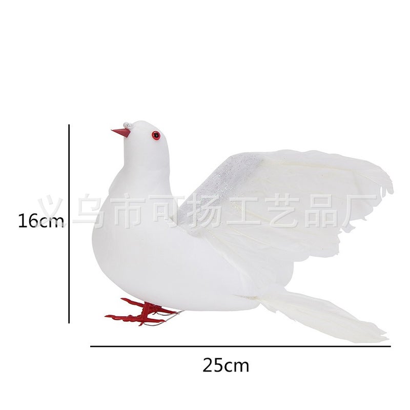 Simulation Peace Pigeon Creative Decoration Home Decoration Outdoor Pography Props Crafts Supply White Pigeon - Image 2