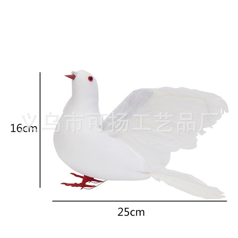 Simulation Peace Pigeon Creative Decoration Home Decoration Outdoor Pography Props Crafts Supply White Pigeon - Image 1