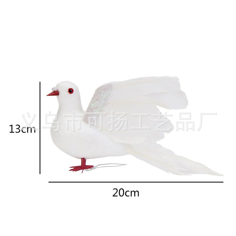 Simulation Peace Pigeon Creative Decoration Home Decoration Outdoor Pography Props Crafts Supply White Pigeon - Image 5