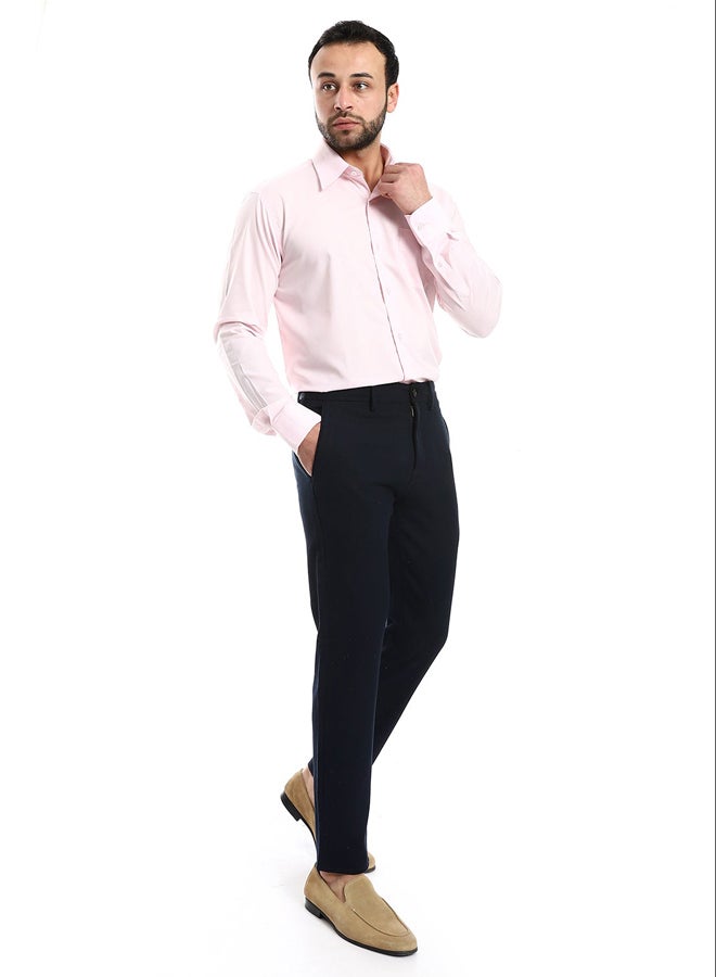 Andora Classic Regular Fit Plain Rose Shirt_Pink  - Image 1