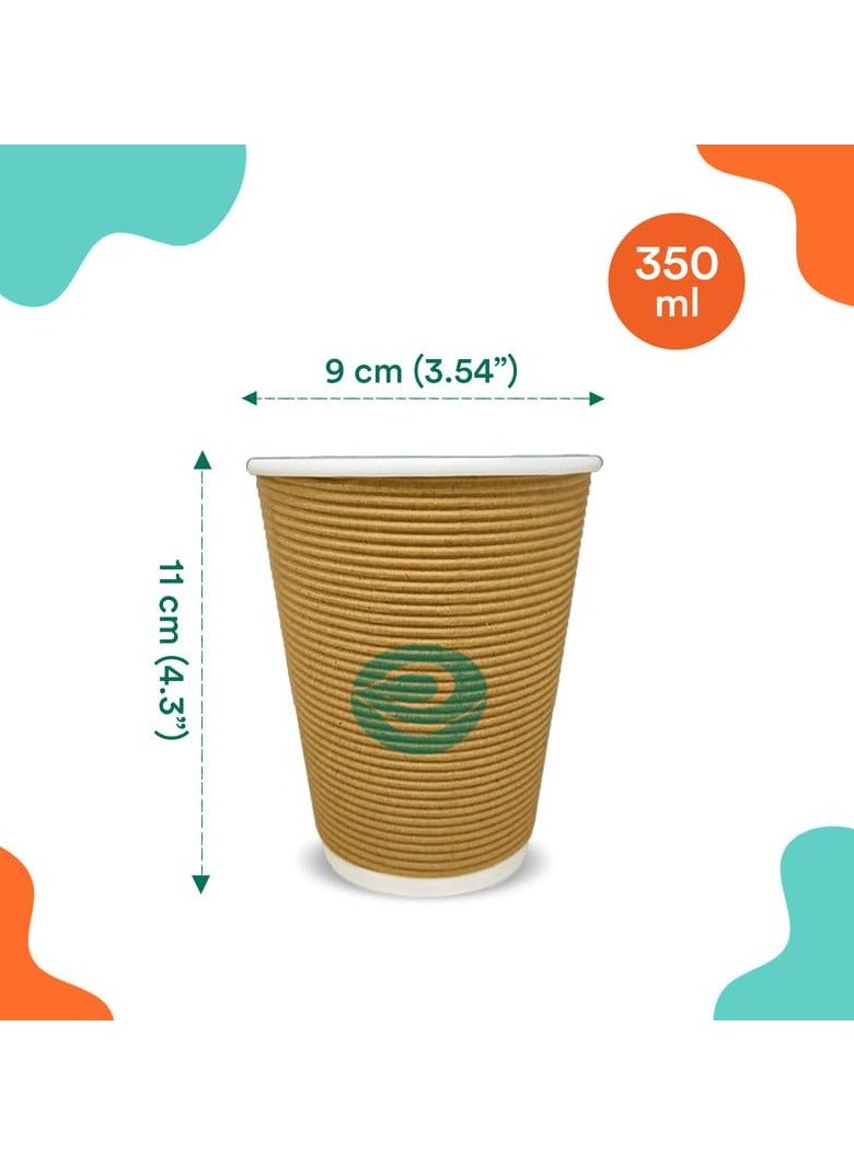 ECO SOUL Ripple Cups w/o lids, 12oz / 350 ml, 10 Pc - Image 2