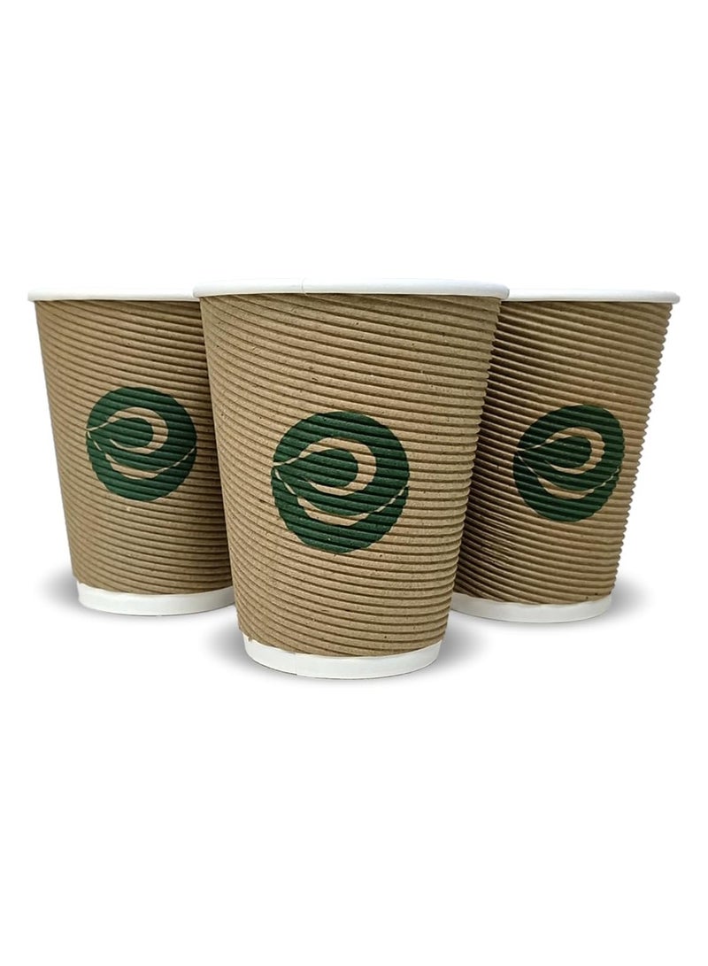 ECO SOUL Ripple Cups w/o lids, 12oz / 350 ml, 10 Pc - Image 1