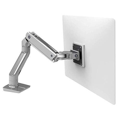Ergotron – HX Premium Heavy Duty Monitor Arm, Single Monitor VESA Desk Mount – for Flat or Slight Curved Ultrawide Monitors Up to 49 inches, 20 to 42 lbs – Standard Pivot, Polished Aluminum - Image 4