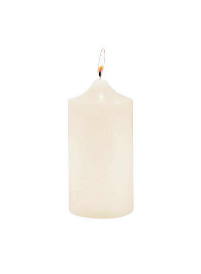 سوبر زد أوتليت شموع عمودية بدون رائحة لحفلات الزفاف والديكور المنزلي والاسترخاء والمنتجعات الصحية وفتائل قطنية خالية من الدخان من Super Z Outlet (1، عاجي، 3 × 6 بوصة) - Image 1