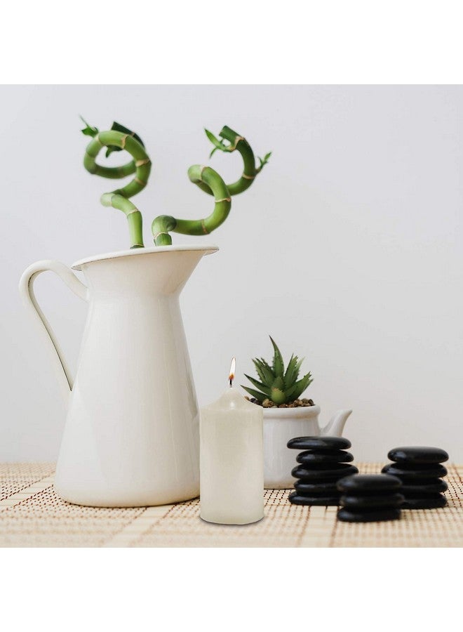 سوبر زد أوتليت شموع عمودية بدون رائحة لحفلات الزفاف والديكور المنزلي والاسترخاء والمنتجعات الصحية وفتائل قطنية خالية من الدخان من Super Z Outlet (1، عاجي، 3 × 6 بوصة) - Image 2