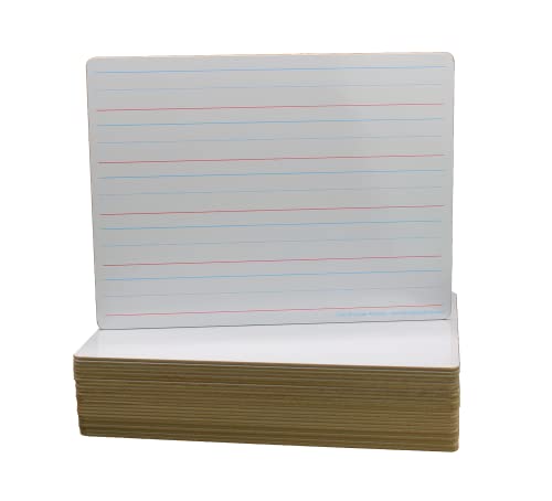 Flipside Products فليبسايد - 12034 لوح جاف قابل للمسح باللونين الأحمر والأزرق، 9 × 12 بوصة، أبيض، عبوة من 24 - Image 1