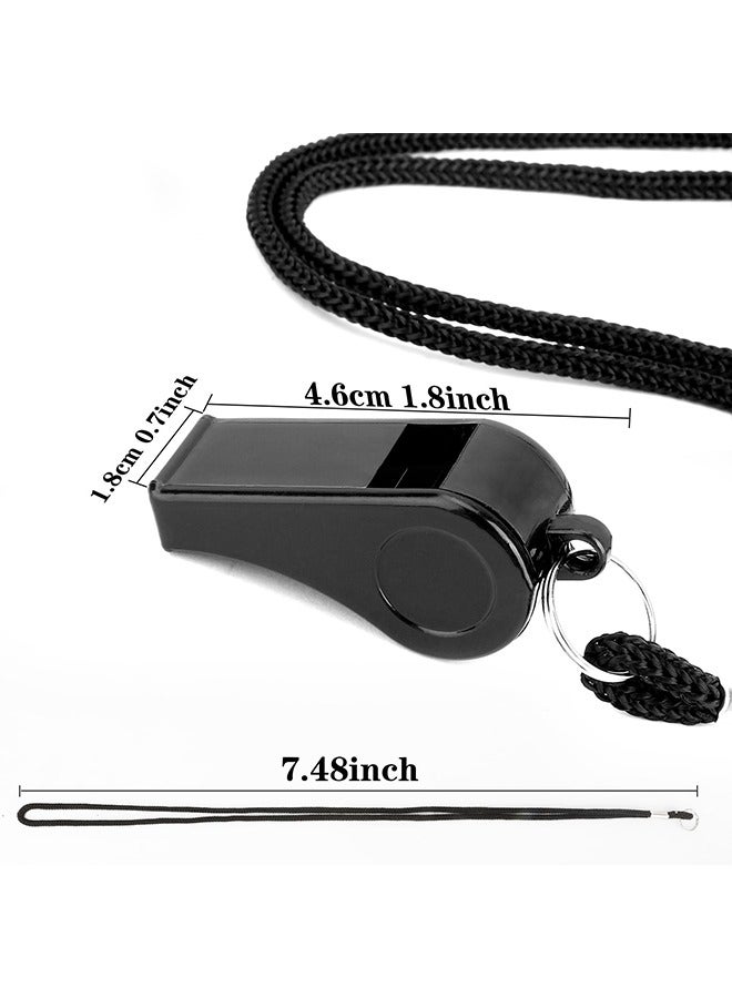 LJRN Sports Whistle with Lanyard, Loud Crisp Sound Clear Black Whistles Great for Coaches, Referees, Outdoor Sports - Image 5