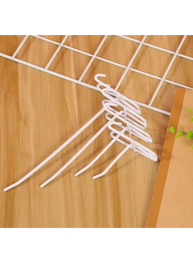 10Pcs Black Reusable Mesh Panel Hangers 3 94inch Universal Wall Storage Hooks - Image 5
