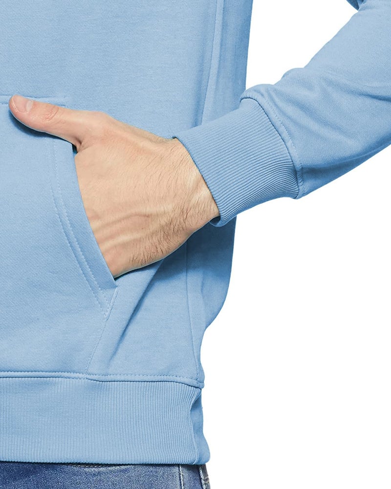 ADRO Men's Cotton Blend Neck Hooded Sweatshirt (H24-FLAG-SK_Sky Blue - Image 4