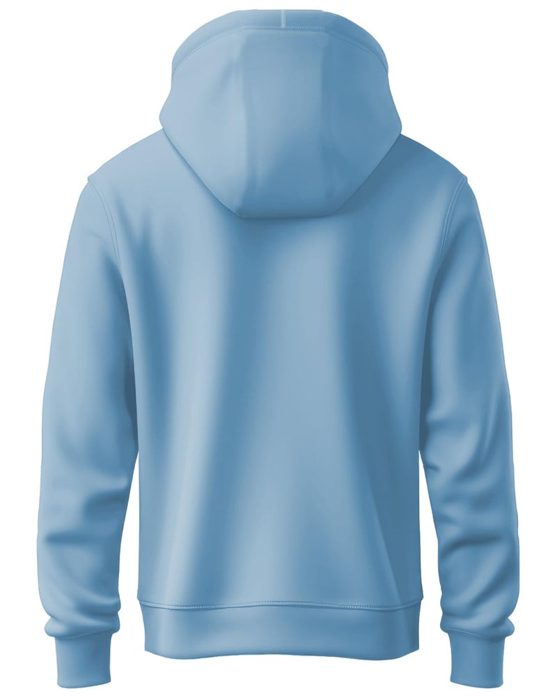 ADRO Men's Cotton Blend Neck Hooded Sweatshirt (H24-FLAG-SK_Sky Blue - Image 2