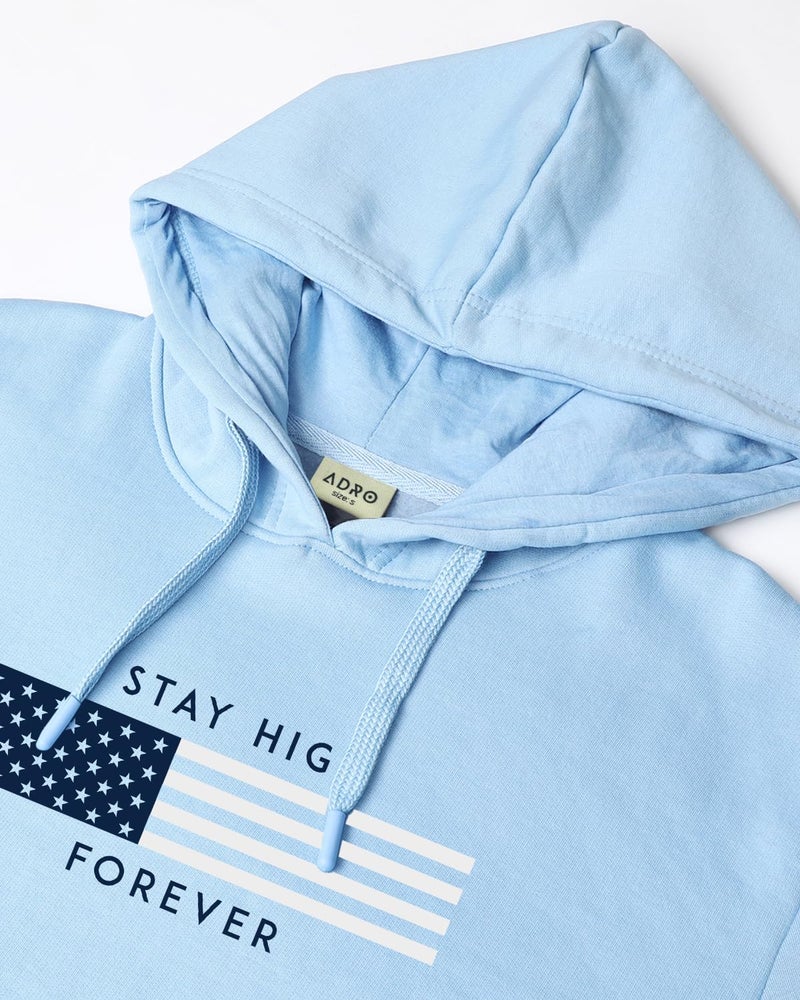 ADRO Men's Cotton Blend Neck Hooded Sweatshirt (H24-FLAG-SK_Sky Blue - Image 5