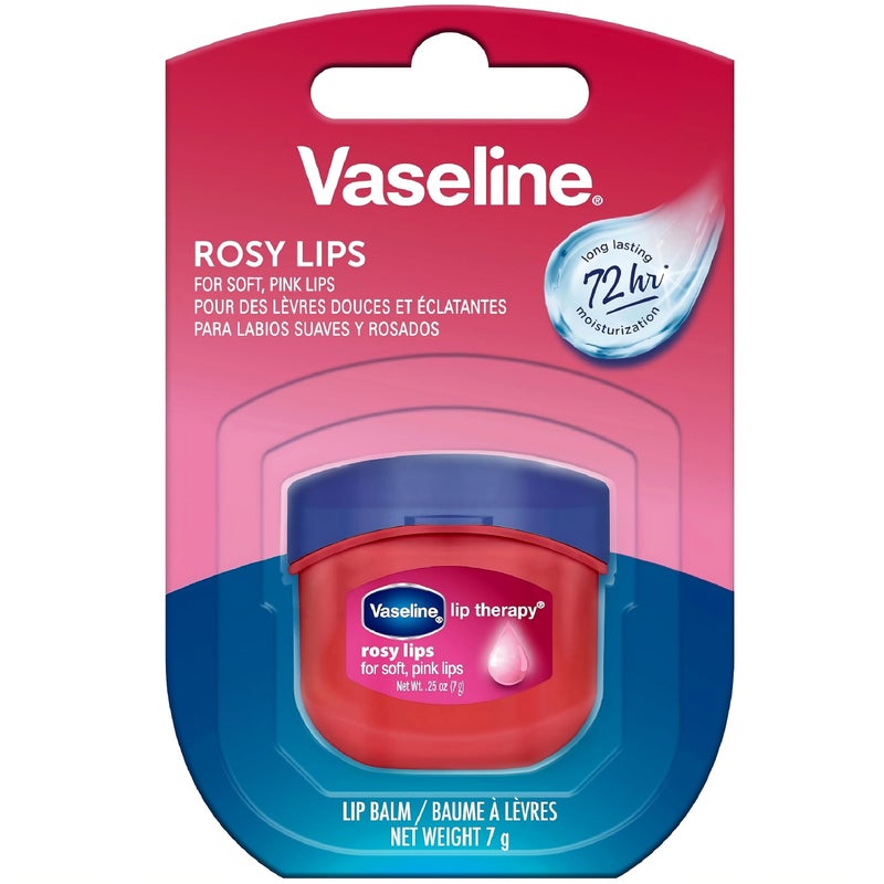 Vaseline Lip Therapy Rosy Lips Mini 8-Pack â€“ Rose-Tinted Lip Balm, Moisturizer for Soft, Pink Lips, 0.25 Oz Ea - Image 1