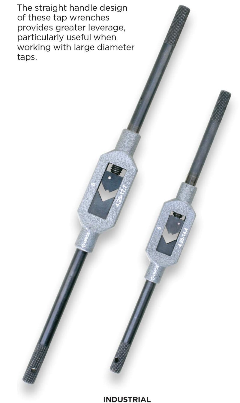 Groz 09222 Bar-type Iron Tap Wrench, Size 5, Suitable for taps M4 to M16 (3/16" to 5/8") - Image 2