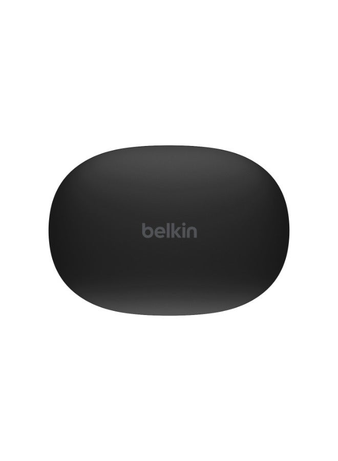 بيلكين سماعات أذن Belkin SoundForm Bolt True اللاسلكية، تتميز بعمر بطارية يصل إلى 28 ساعة ووضع أحادي، مقاومة للعرق والماء بتصنيف IPX4، سماعات Bluetooth مع ميكروفون لأجهزة iPhone وGalaxy والمزيد - Image 4