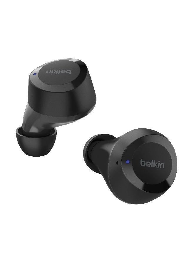 بيلكين سماعات أذن Belkin SoundForm Bolt True اللاسلكية، تتميز بعمر بطارية يصل إلى 28 ساعة ووضع أحادي، مقاومة للعرق والماء بتصنيف IPX4، سماعات Bluetooth مع ميكروفون لأجهزة iPhone وGalaxy والمزيد - Image 2