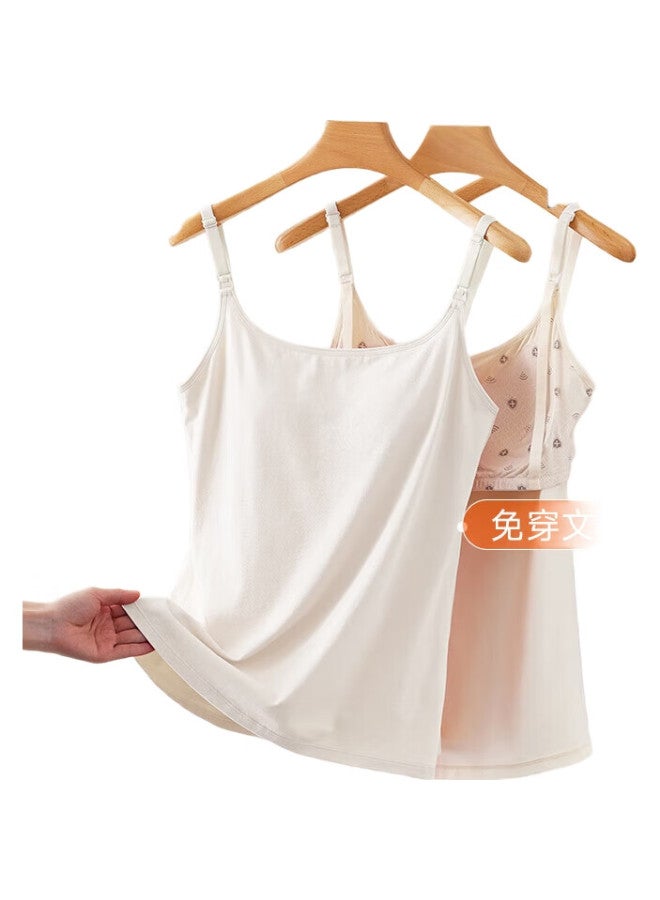 Fenye Nursing Bra, Strapless, No Need For Bra, Pure Cotton, Anti-Sagging, With Chest Pads, Thin Summer Style, For Postpartum Breastfeeding, White Xxl - Image 1